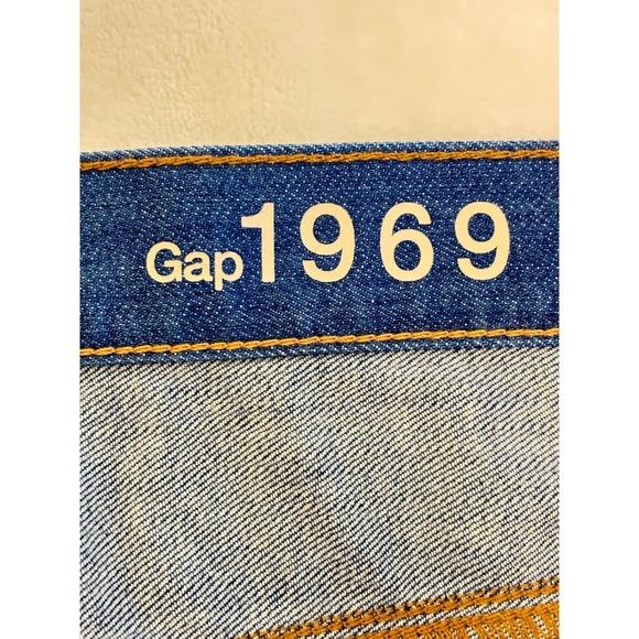 Gap 1969 Womens Denim Mini Skirt Blue Raw Hem Size 35r NEW - Picture 3 of 6